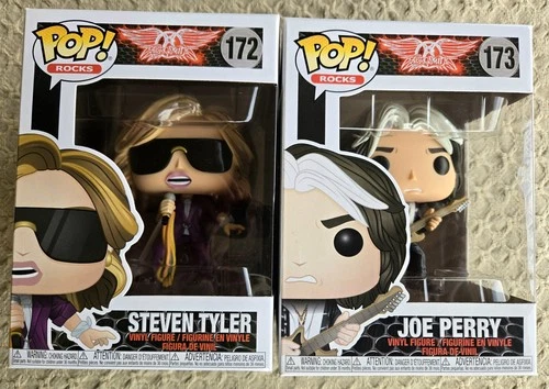Funko Pop ! Rocks: Aerosmith - Steven Tyler #172 and Joe Perry #173 ~ Vaulted