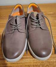 HUSH PUPPIES. Men's Dash Oxford Lace Up Sneaker Bounce Leather Beige, SIZE 9 W
