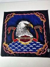 Vintage Made in USA Harley Davidson American Glory Eagle Bandana Handkerchief