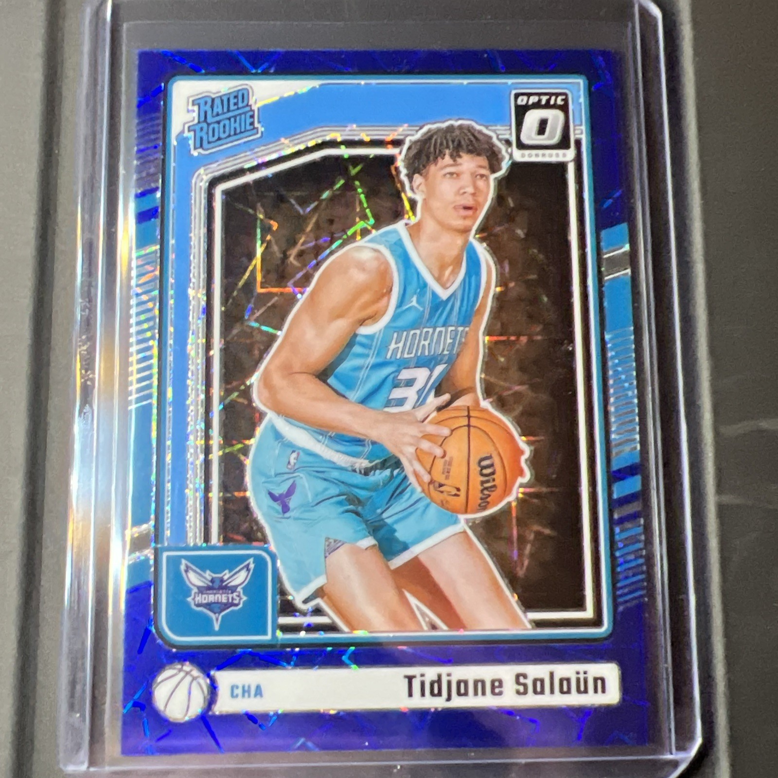 2024-25 Panini Optic - Tidjane Salaun #286 Rated Rookie Blue Velocity Prizm (RC)