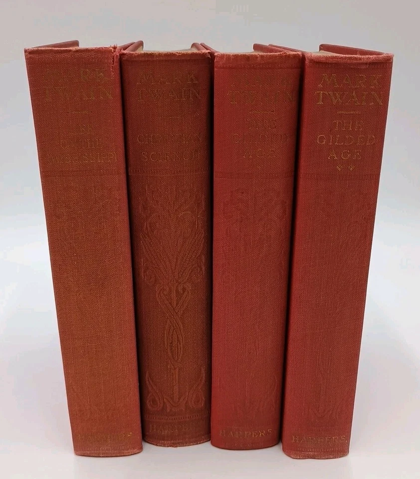 The Writings Of Mark Twain Author's Edition Set of 16 Harper Brothers 1899-1913 Foto 2 de 4