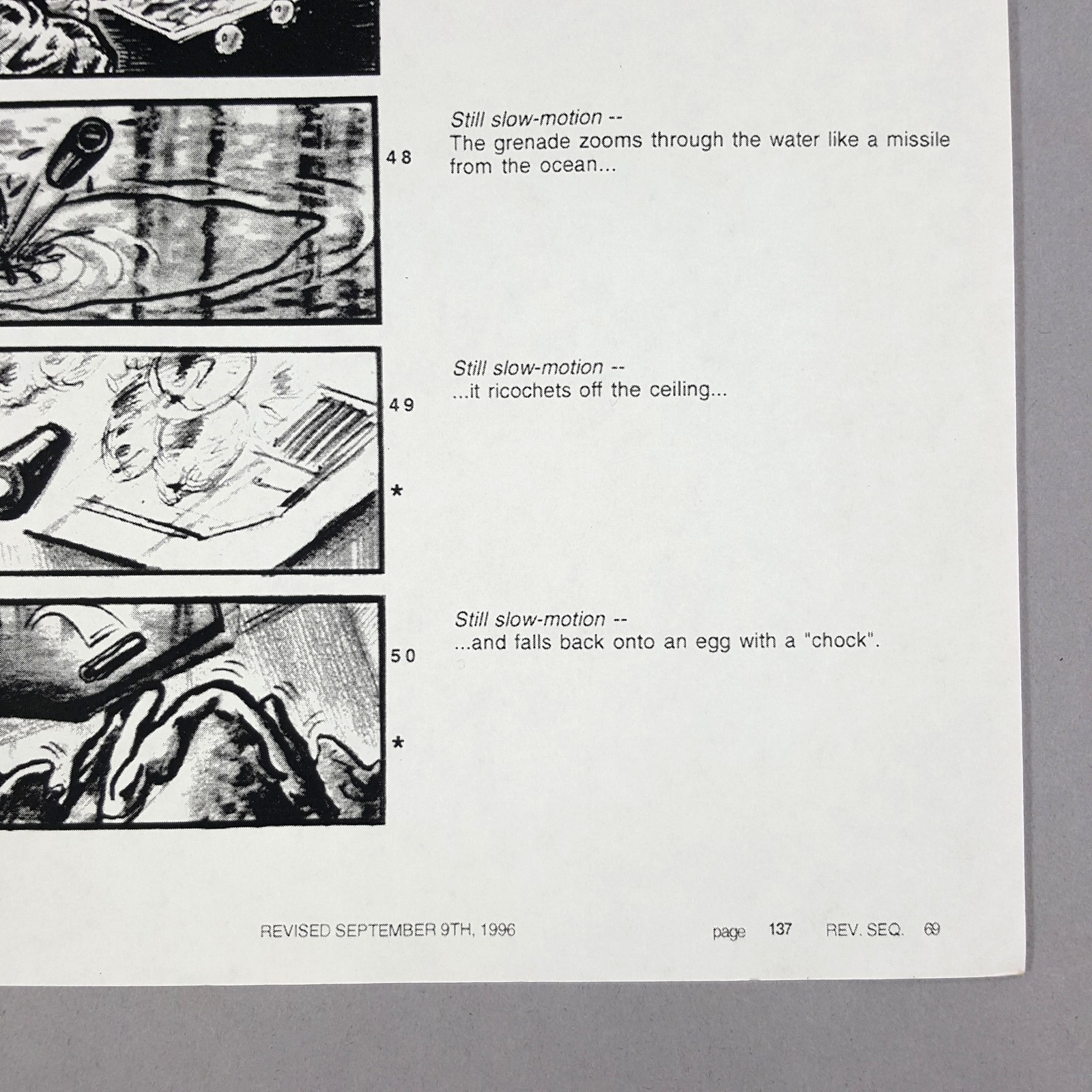 Image 13 of Alien: Resurrection - Production Used Storyboard, Grenade into Alien Egg, COA
