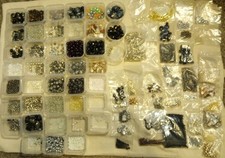 Jewelry Beads Lot 70 Bags/Containers Mixed Approximately 4 Pounds