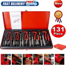 131Pcs HSS Thread Repair Kit Drill Helicoil Metric Set Heli Coil Tap Insert Case