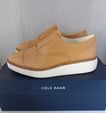 NWOB Authentic COLE HAAN OG PLATFORM LCLS Tan/Ivory Leather Women's Oxford 9 B