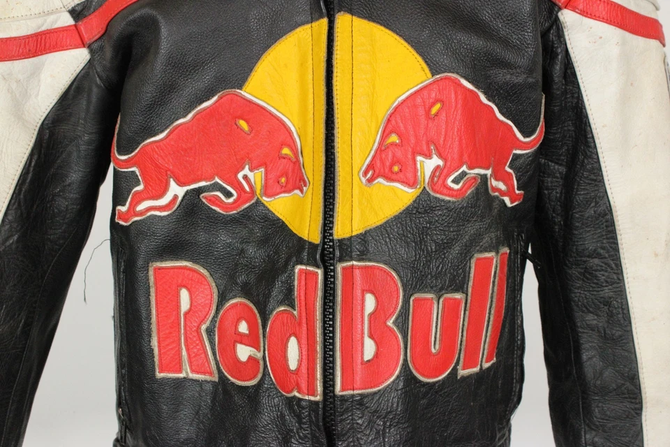 Redbull Leather Motorcycle Jacket Racing Style Adult Small Full Armour Vintage - Image 4 of 4