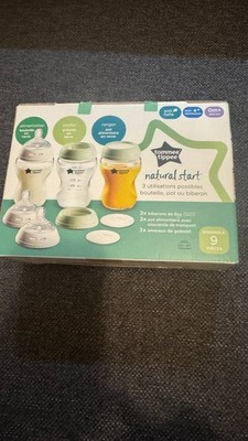 Tommee Tippee Natural Start 9 oz Glass Baby Bottles, Self Sterilizing, BPA