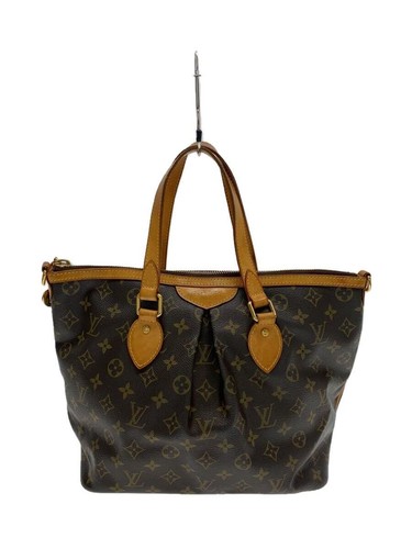 LOUIS VUITTON Tote Bag Palermo PM Monogram Canvas BRW PVC Used - Picture 1 of 8