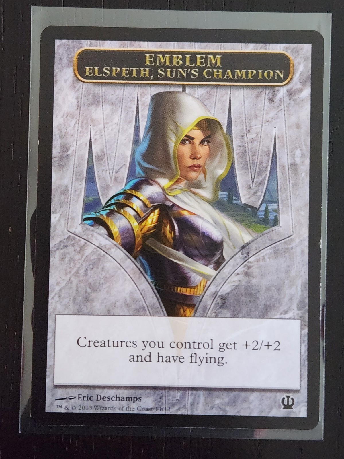 Emblem - Elspeth, Sun's Champion #11 [Theros] MTG English Regular NM *Actual Pic