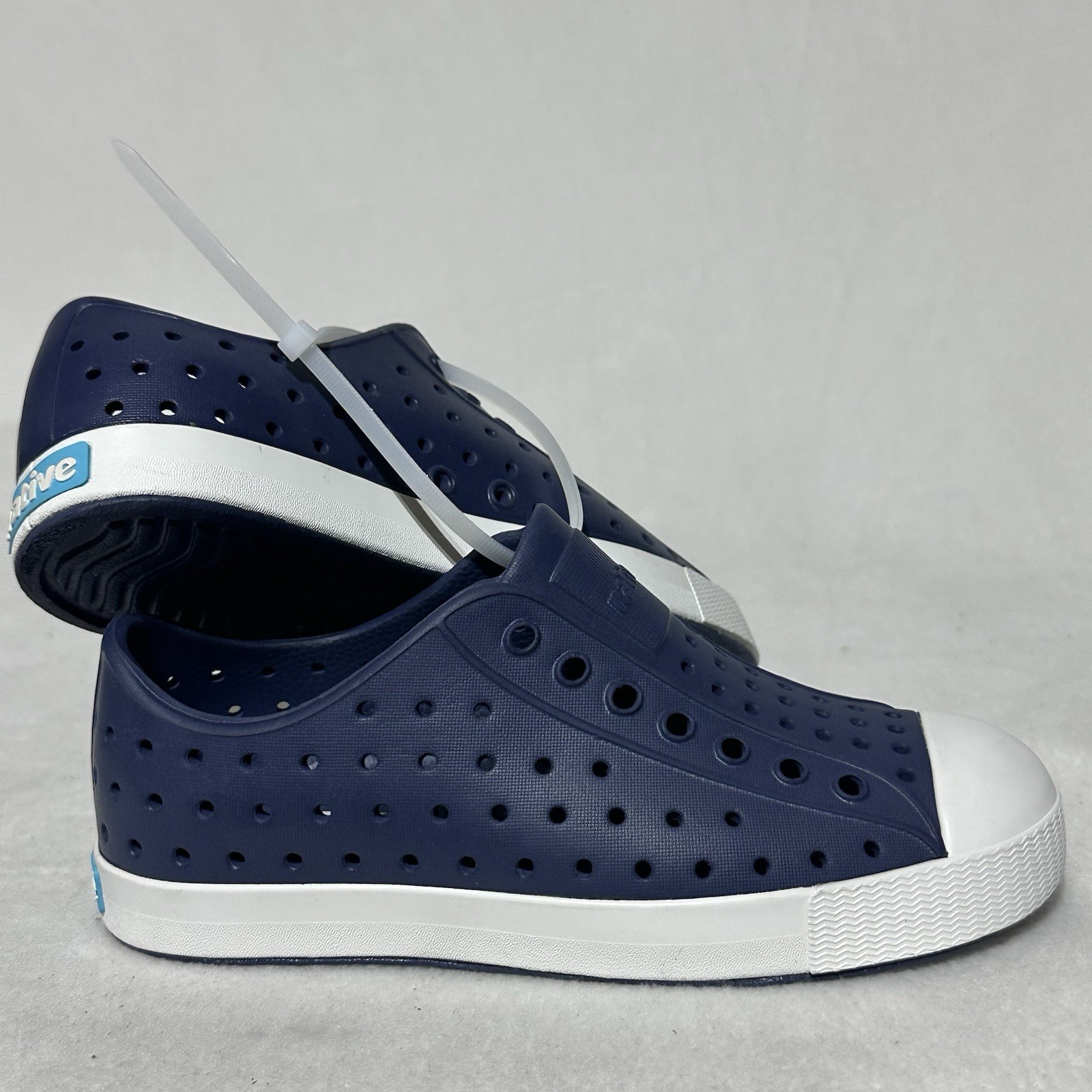Native Jefferson Slip-On Kids Shoes Navy White Lightweight Rubber New