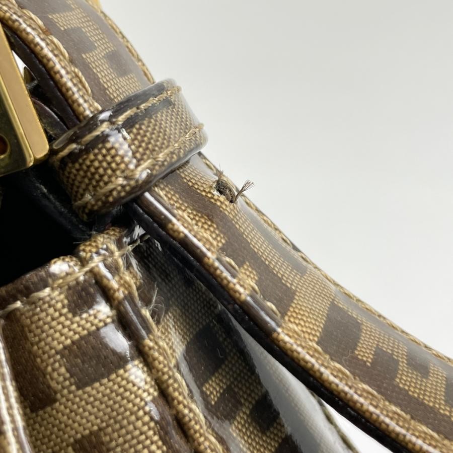 FENDI Zucchino Mamma Baguette Handbag Brown Coated Canvas 26424 #BS1194 thumbnail 9