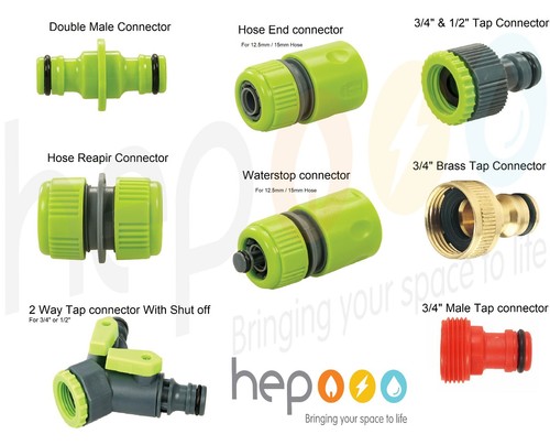 GARDEN HOSE QUICK CONNECT EASY TO USE OUTDOOR HOSE CONNECTOR VARIOUS TYPES - Afbeelding 1 van 25