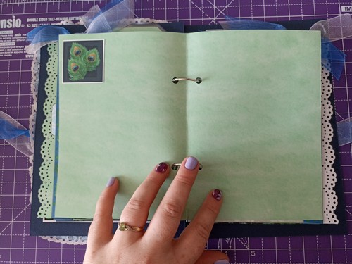 Handmade, Journal, Feather, Peacock, diary, scrapbook, notebook, bullet journal, - Picture 15 of 22