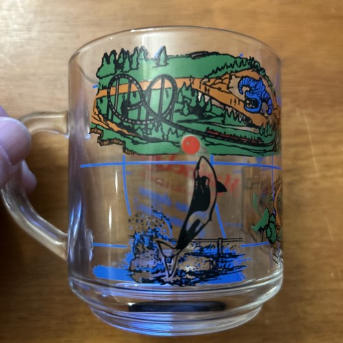 Vintage Marineland Niagara Falls Glass Mug Lof Of 2 3.5” WHERE DREAMS COME TRUE - Picture 9 of 14