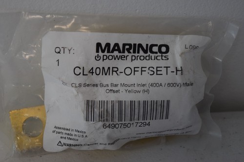 Marinco CL40MR-OFFSET-H Bus Bar Mount Inlet 400 A/600V Male Offset Yellow - Picture 2 of 2