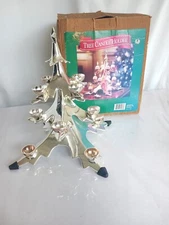 Sam's West Silver Metal Christmas Tree Votive Tealight Candle Holder 15" Tall 