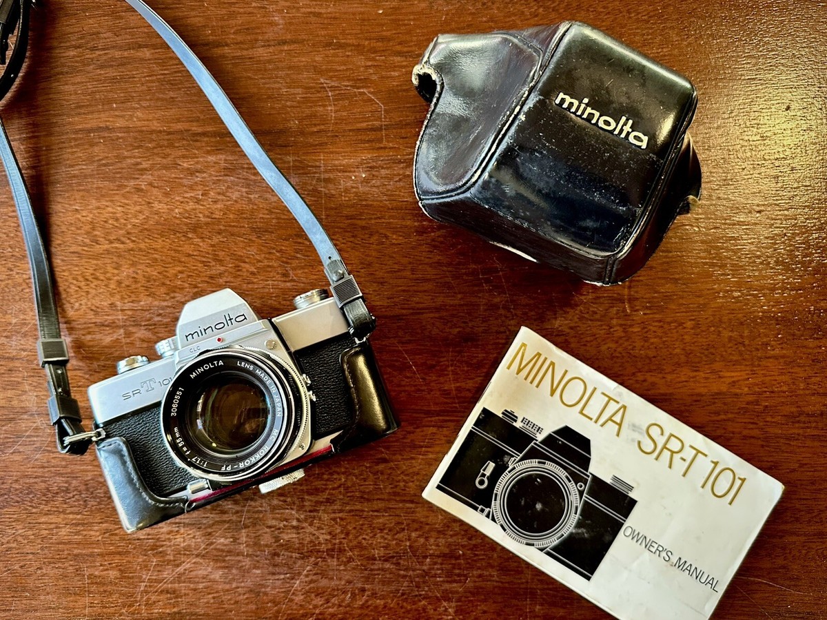 Vintage Minolta SRT 101 SLR 35mm Film Camera with 55mm f1.7 Lens