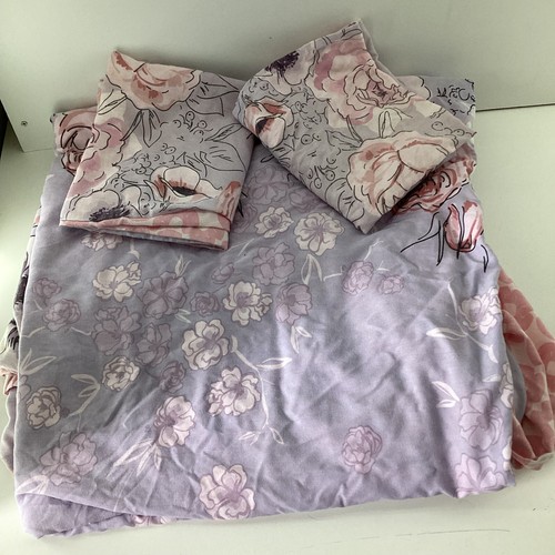 Gaveno Cavailia Duvet Set Pink Floral Botanical Geometric Reverse King