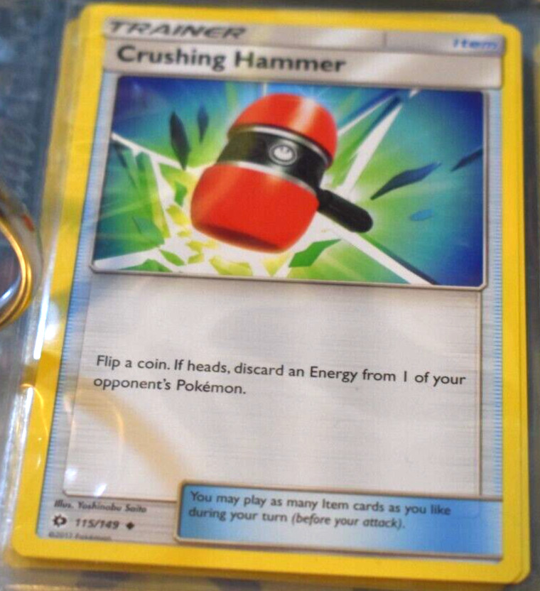 Crushing Hammer # 115/149 Sun & Moon Base Set Pokemon Trading TCG Cards NM/MINT