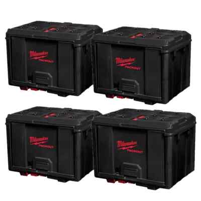 Milwaukee 4932480623 PACKOUT Schrank 4er Pack Schwerlast robust stapelbar Aufbewahrung