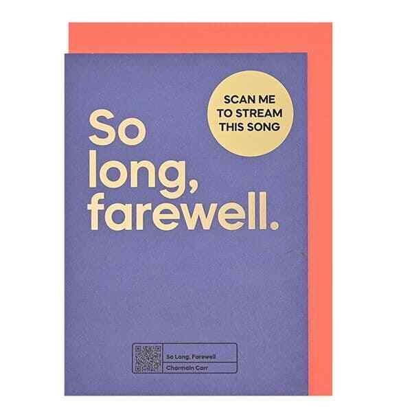 Sound of Music -""So Long Farewell"" Card - Music Gift - Scan QR Code to Play Song