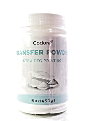 Godora Transfer Powder White DTF & DTC PRINTING  16 Oz. SEALED