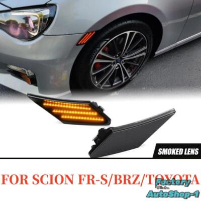 SMOKED FRONT BUMPER SIDE MARKER LIGHTS LAMPS For 13-17 SCION FR-S/BRZ/TOYOTA 86
