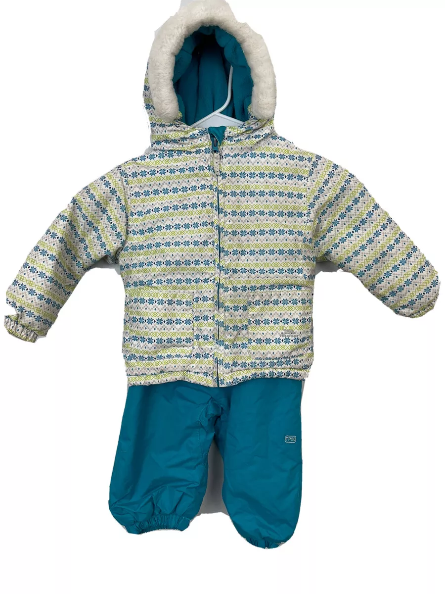 Trespass 12 18 months Girl Kids Ski Snow Insulated Wind Waterproof 2 pc Suit Set