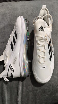 Adidas Icon 7 Boost / Bounce Metal Baseball Cleats  WHITE / BLACK  Men's Size 11