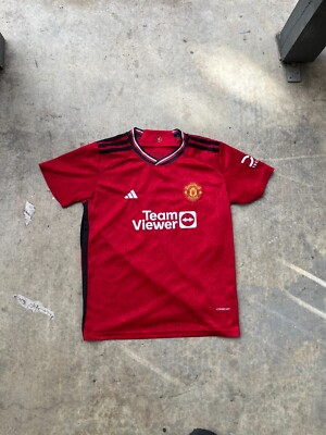 Adidas Men's Manchester United Team Viewer 23/24 Home Jersey Sz S 26 Red IP1726