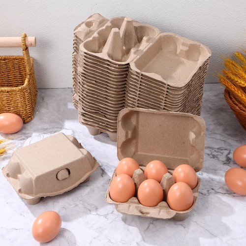 25pcs Half Dozen Egg Cartons Storage Tray Paper Egg Holders for Home Farmhouse
