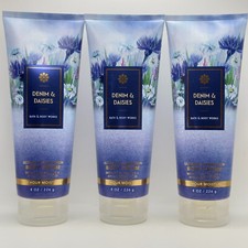 Bath  Body Works Denim  Daisies Ultimate Hydration Body Cream Set of 3