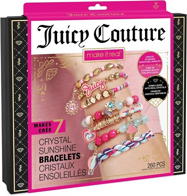 Make It Real Juicy Couture Rosa Armband Herstellung Kit mit Kristall Charm