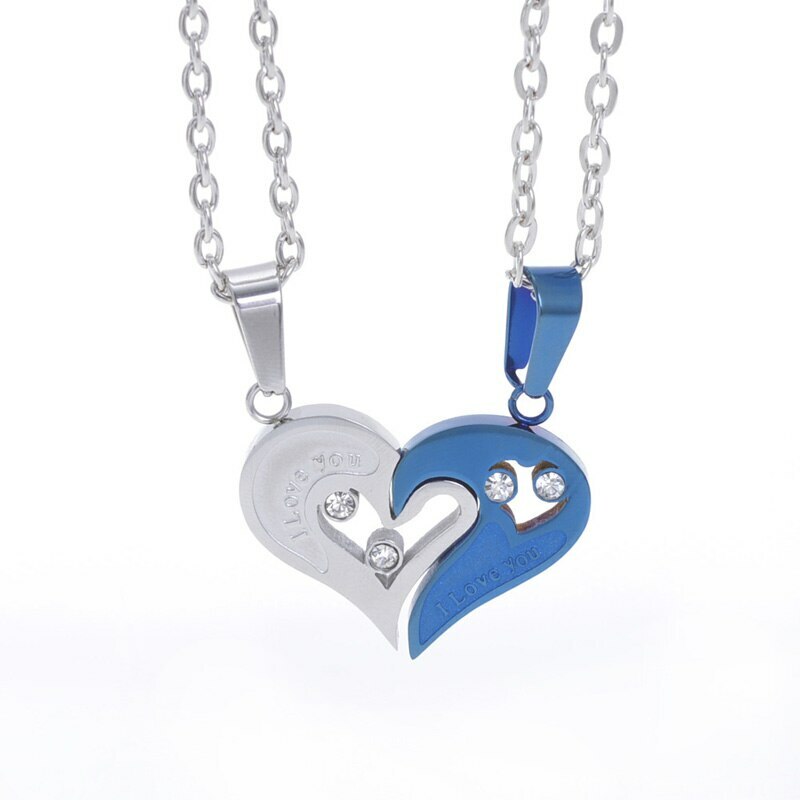 Collar ORIGINAL Con Dije De Corazón Collares Para Parejas Novios Enamorados Espo