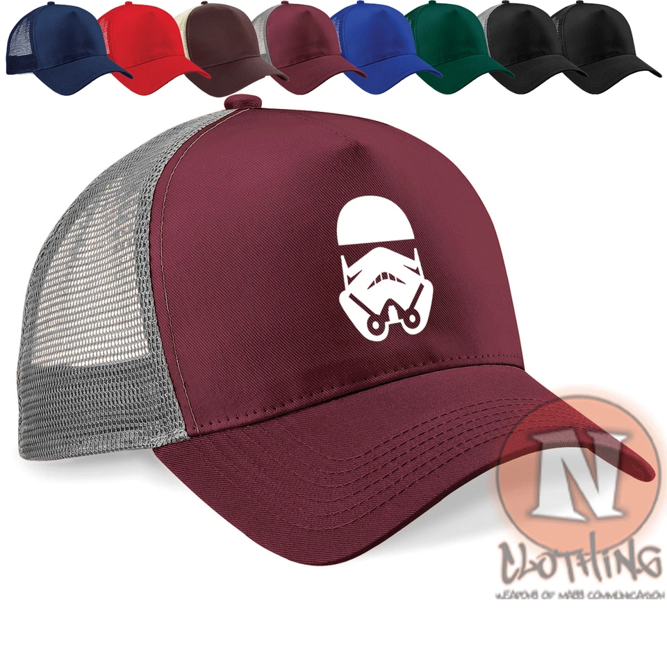 Casquette De Baseball Trucker Rétro En Maille Mi-Stormtrooper Star Wars - Photo 1/1