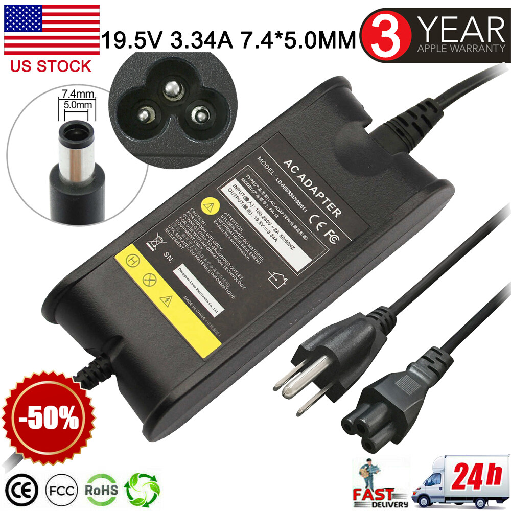 CARICATORE 65W 19.5V 3.34A Compatibile Con Dell Latitude 5414 Rugged (7