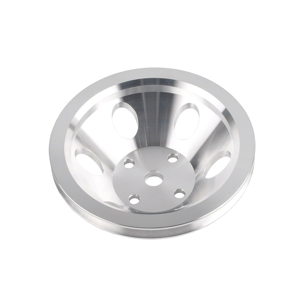 SBC Small Block Chevy LWP 1/2 Groove Aluminum Long Water Pump Pulley Kit
