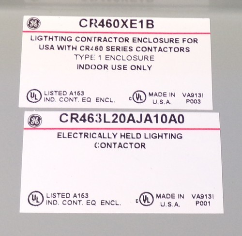 NIB GE LIGHTING CONTACTOR PANEL CR463L20AJA10A0 30A 600V 3P W/ COIL CR460XCJ 110 - Picture 3 of 11