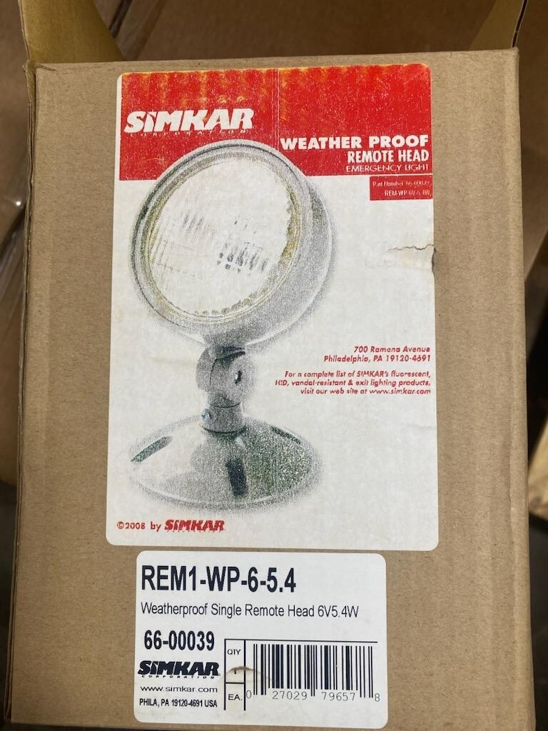Simkar Logo SIMKAR Weatherproof Remote Head Emergency Light 66-00039 | eBay