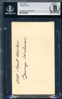 George Halas BAS Beckett Signed Coa 3x5 Index Card Autograph
