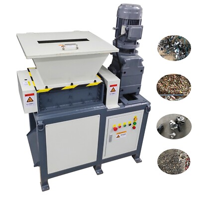 Electric Universal Biaxial Crusher Waste Metal/Plastic Shear Shredder 220V 4KW