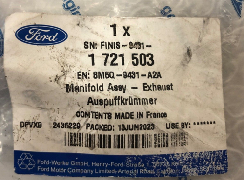 Genuine Ford Transit/Fiesta/Focus/Ka/Mondeo/Puma Exhaust Manifold 1721503 - Picture 4 of 4