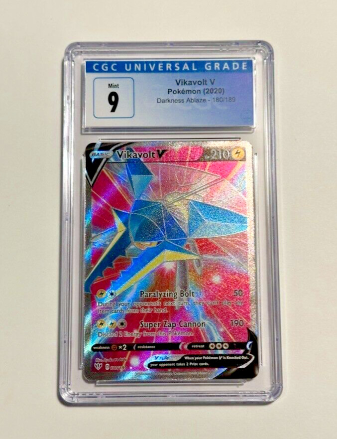 VIKAVOLT V - CDARKNESS ABLAZE - 180/189 FOIL - CGC 9 MINT 2020 POKEMON