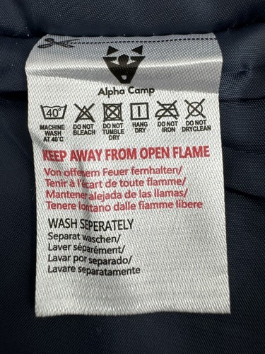 NEW ALPHA CAMP Padding Puffer Coat Jacket Sz L Navy GMJ2033-NB Women’s - Picture 12 of 15