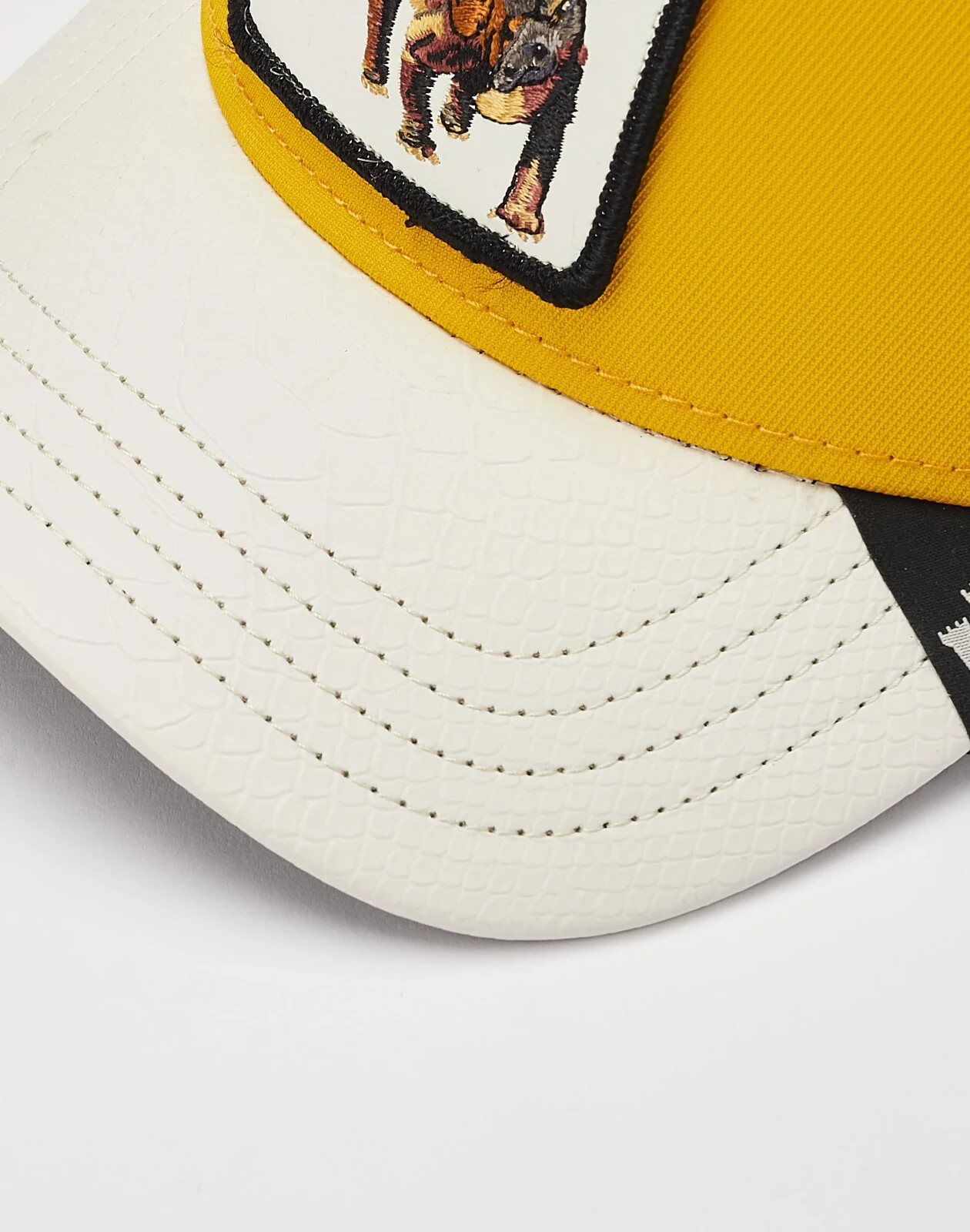 MENS GOORIN BROS ROOFED LIZARD TRUCKER HAT - DEFENSE - YELLOW - DINOSAUR