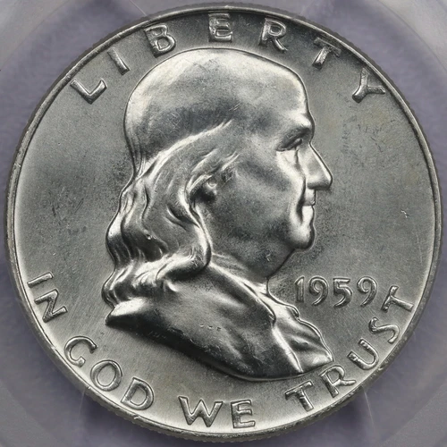 1959-D 50c Franklin Half Dollar - PCGS MS 65 FBL
