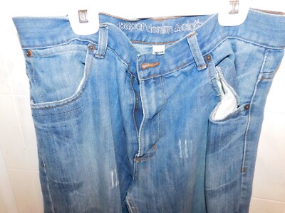 Paper Denim Cloth Mens Jeans 36x34  Distressed