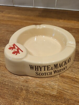 Vintage Whyte & Mackay Scotch Whisky Keramik Aschenbecher Seton Pottery Sammlerstück
