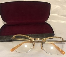 C.O.C. 12k Gold Fill Vintage Antique Eyeglasses  Case Amazing Condition