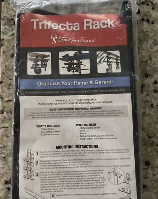 #ad #ad Trifecta Rack By Store Your Board amp; More Organize Your Home amp; Garage USA New $9.90